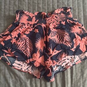 Salt Life Coral and Navy High Waist Women's Shorts